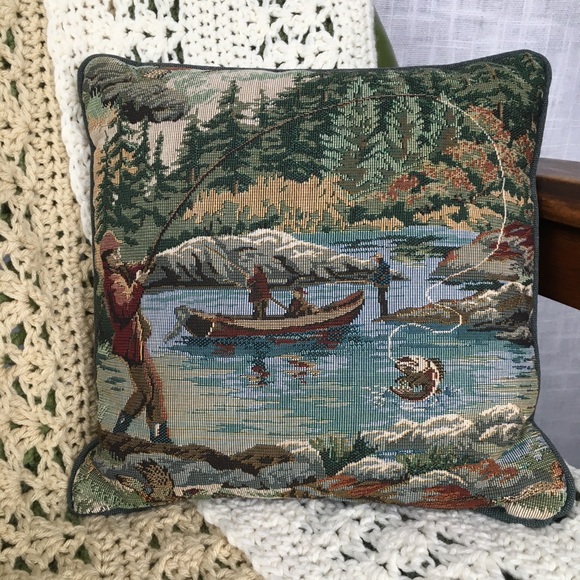 fly fishing throw pillows